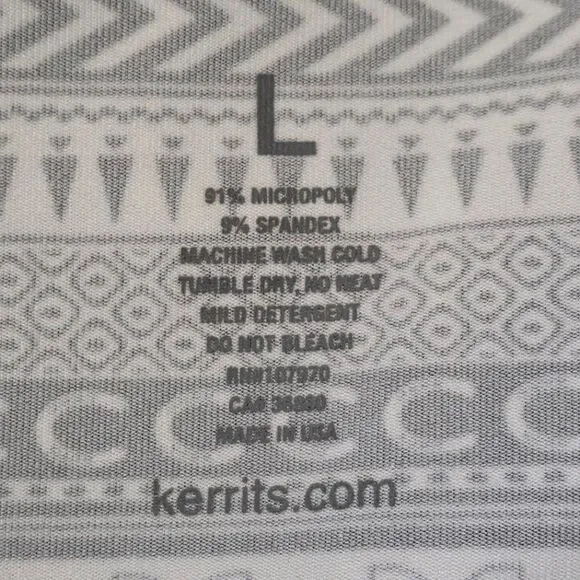 Kerrits Equestrian Zip Up Riding Jacket Top Large Black White Long Sleeve Print - Picture 12 of 13